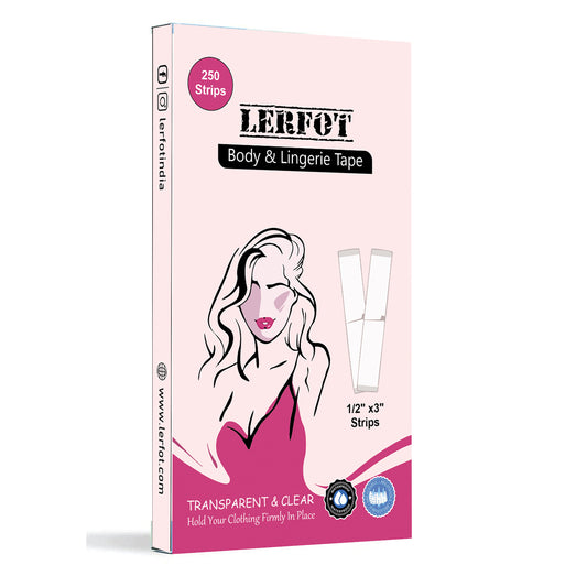 LERFOT 250 Strips - Double Sided Tape for Fashion, Clothing and Body  Transparent
