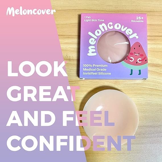 LERFOT Nipple Cover Reusable for Women Thin Silicone Nipple Pasties for Women