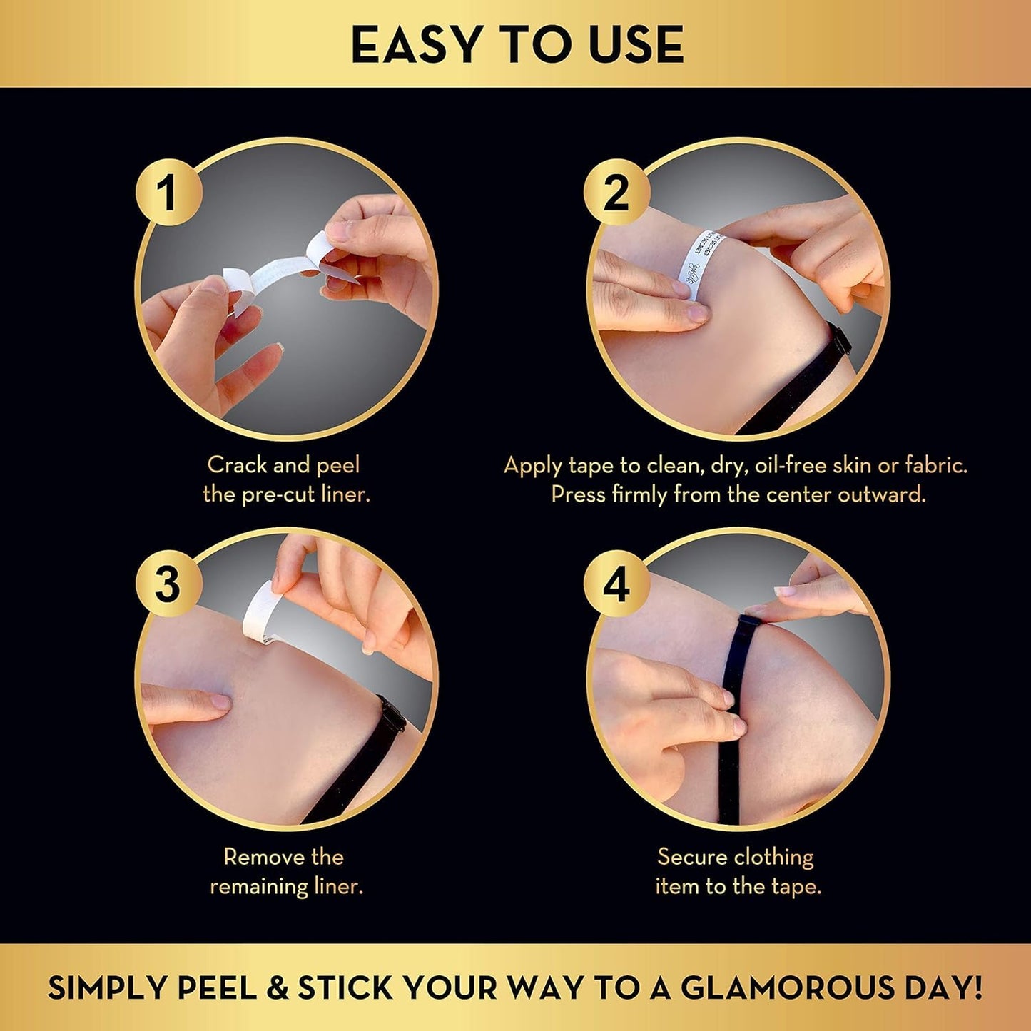 LERFOT 100 Strips - Double Sided Tape for Fashion, Clothing and Body (Premium Quality)