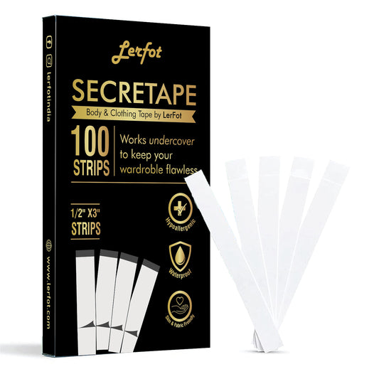 LERFOT 100 Strips - Double Sided Tape for Fashion, Clothing and Body (Premium Quality)